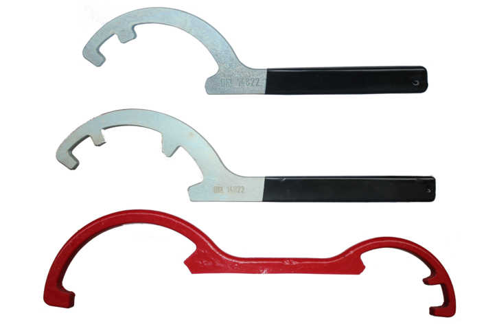 Kupplungsschlüssel und Sicherungsschellen für System Storz